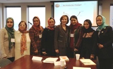 World Affairs Council DFW and Arlene Johnson consulting with Afghanistan business women